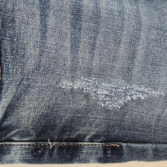 KanCan Jeans Size 31 Estilo Style Stretch Light Distressing Raw Hem Cuff - Picture 3 of 6